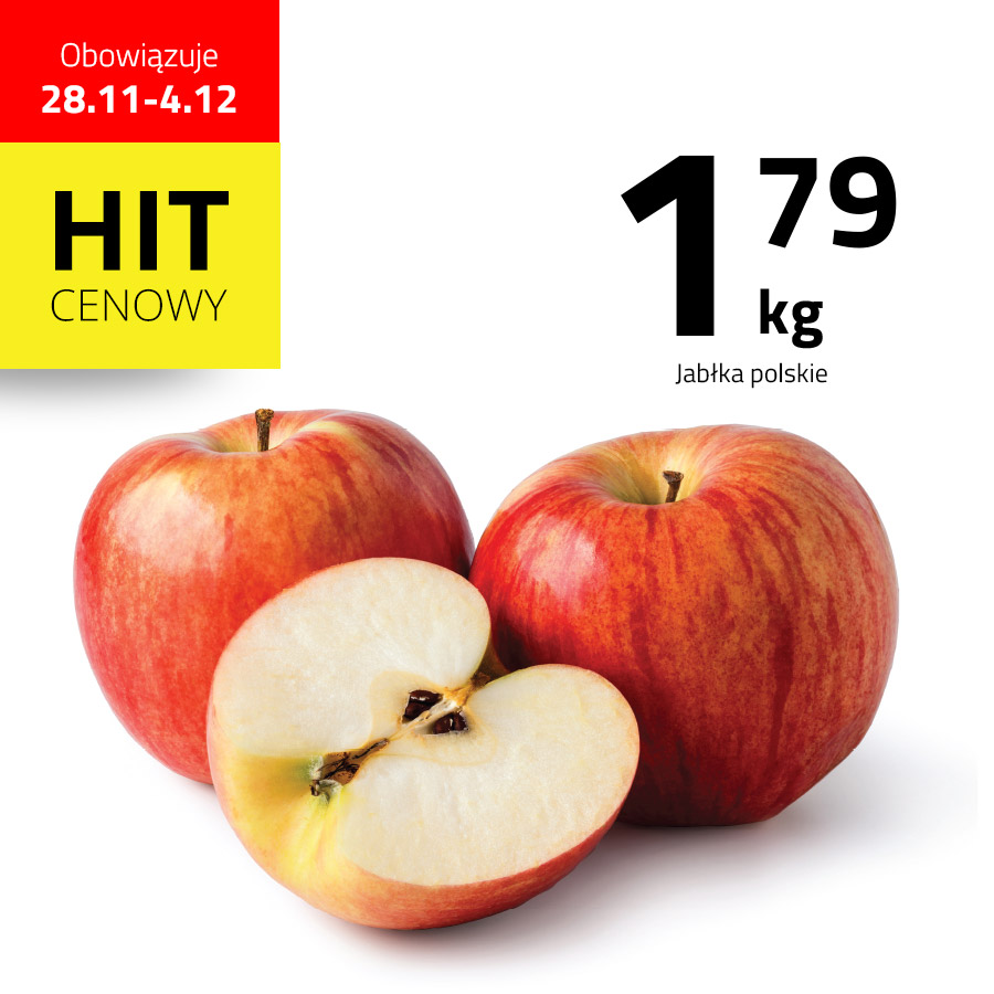 jabłka polskie 1,79 zł/kg supermarkety hildebrandt